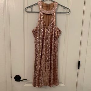 Lulu’s rose gold sequin dress